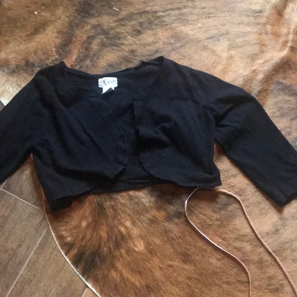 Size 16 black short jacket 3/4 sleeve
